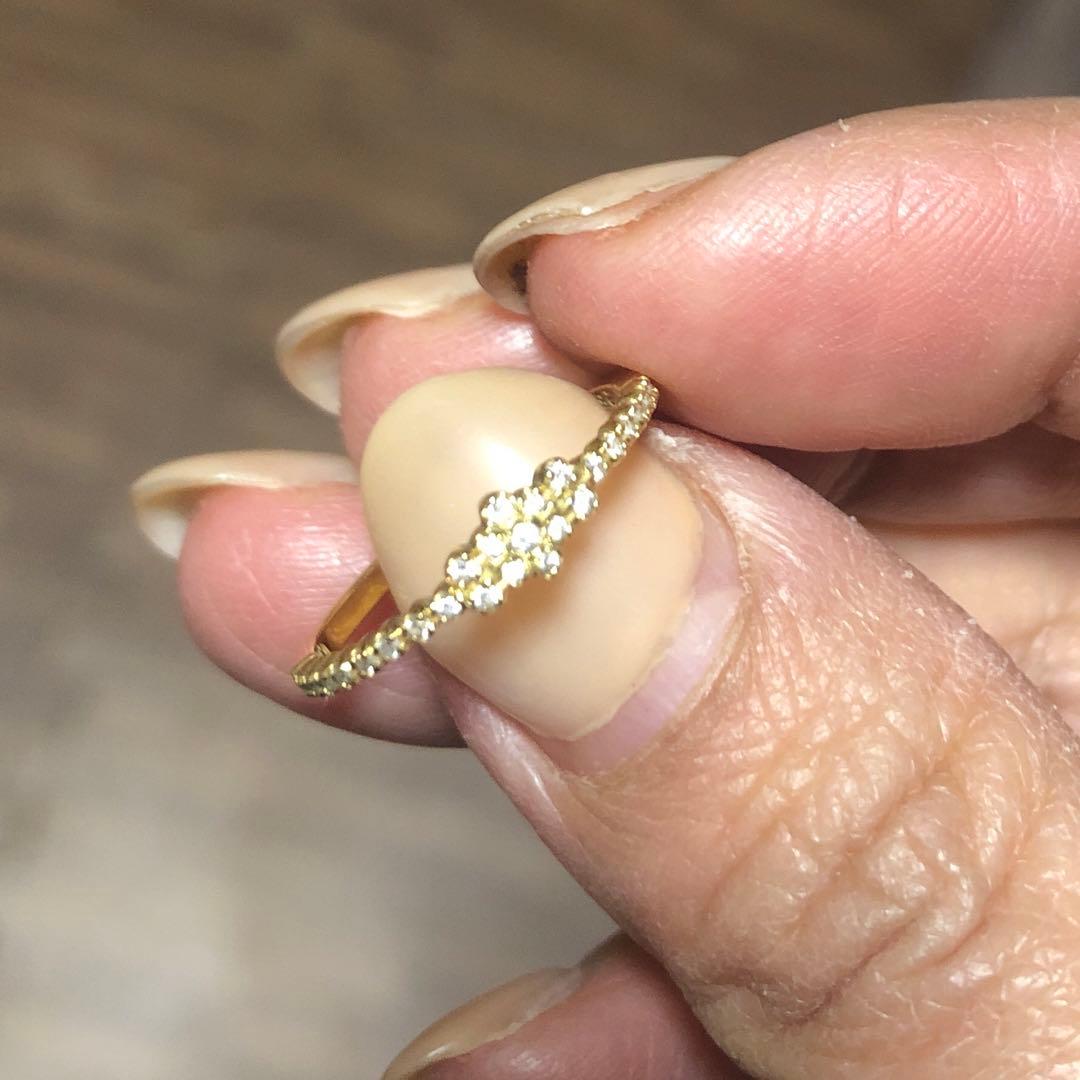 18K ダイヤモンド リング アーカー ペメ 0.10カラット 9号