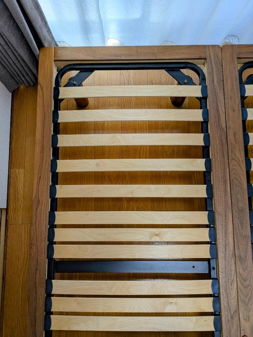 木製ベッドフレーム 【1台】 無印良品 スモール ウォールナット材突板