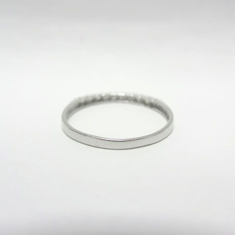 【美品】0.12ct　ダイヤモンド　ハーフエタニティ　リング　プラチナ