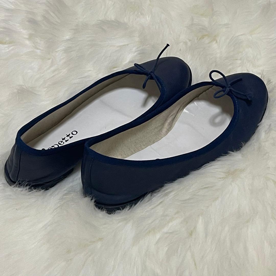 美品　Repetto レペット バレエシューズ ネイビー 39