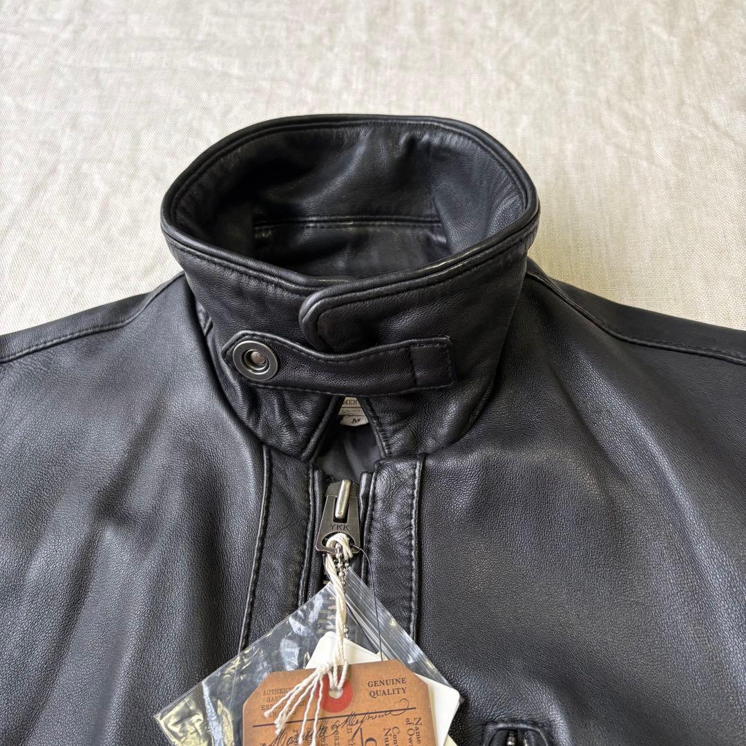 未使用 AVIREX ラムレザー シングルライダースジャケット 6161063