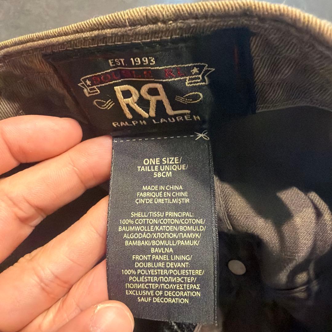 DOUBLE RL カーキキャップ