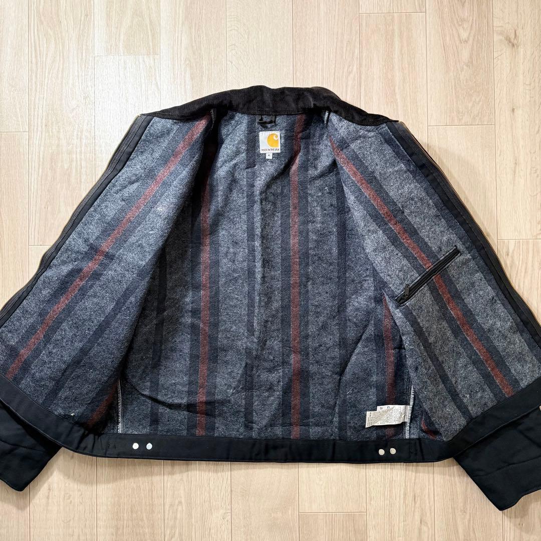 USA製デッド！Carhartt デトロイトジャケット XL 黒 ブラック
