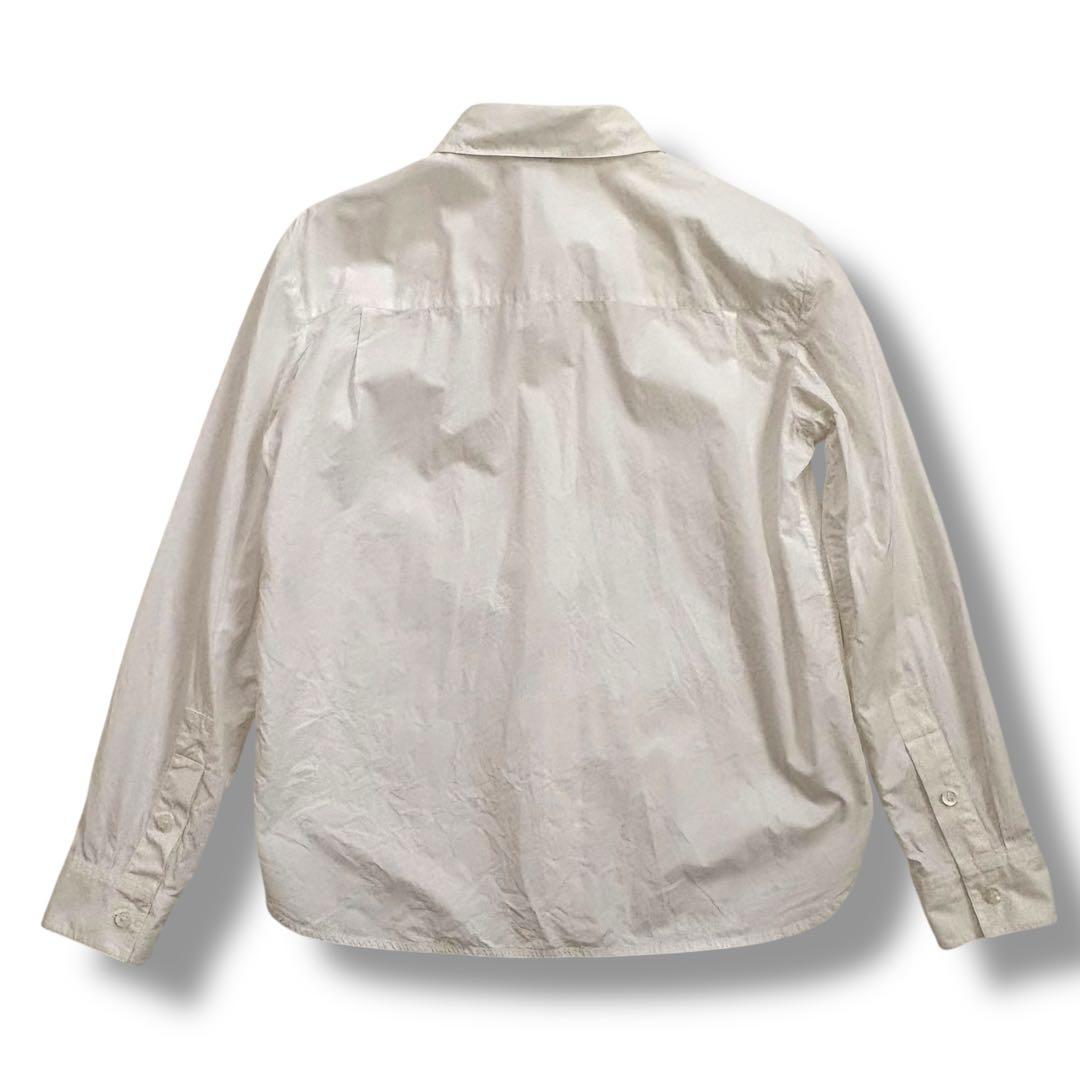 LOUIS VUITTON 長袖シャツ 38 ホワイト ロゴ刺繍