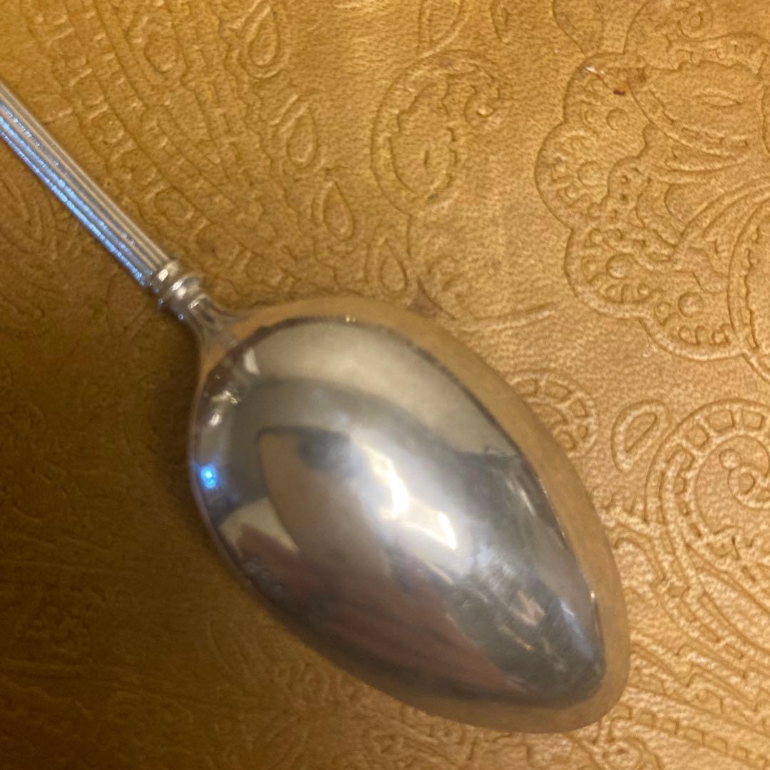 【純銀/約22g】ドイツ ティースプーン/12cm【マスカロン】