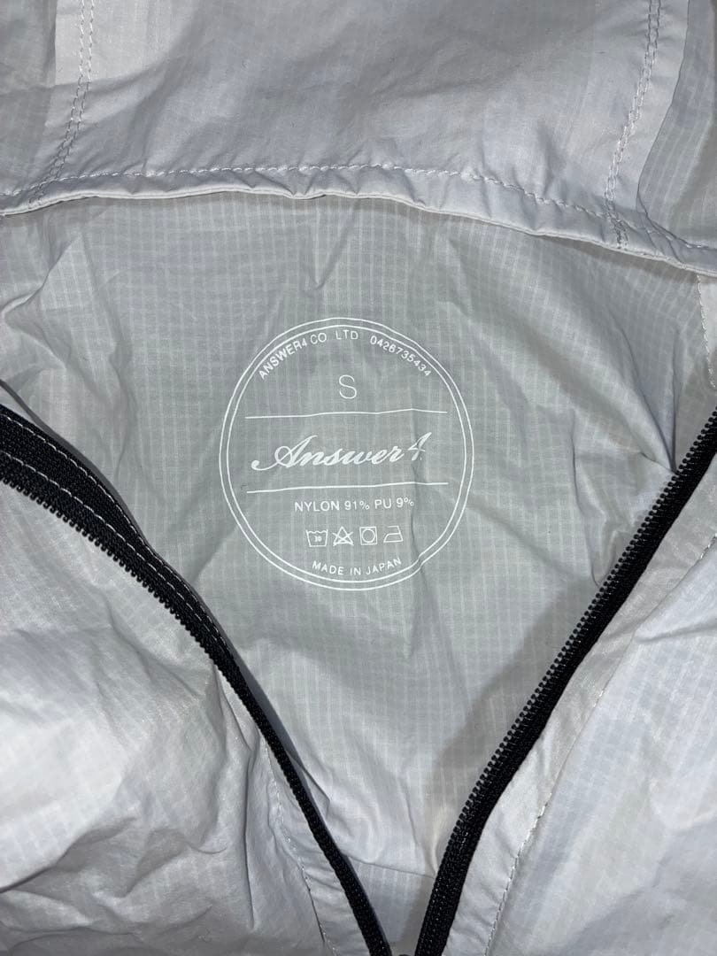 u*t様 Answer4 Wind Shell Jacket ライトグレーＳサイ