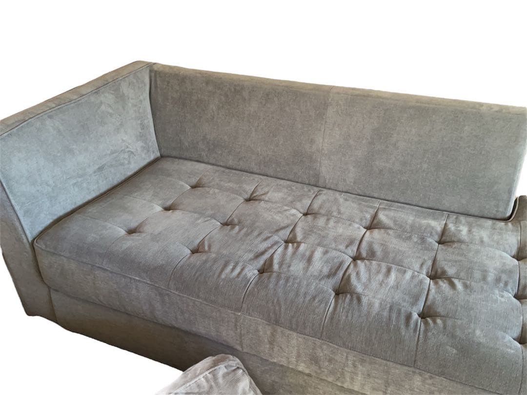 アシュレイ Ashley ブルーグレー　ソファ ３人がけクッション付き