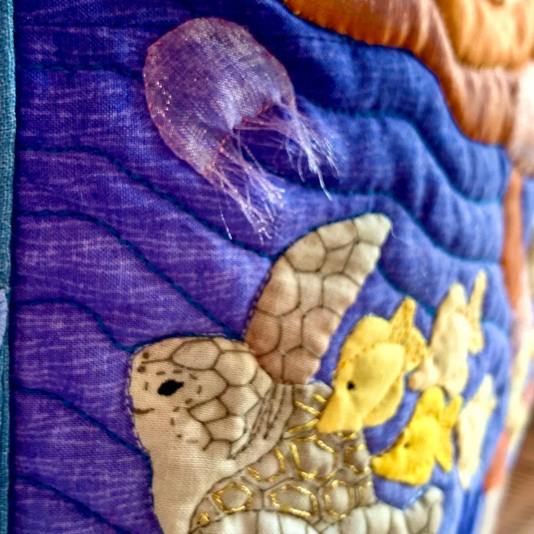 ハワイアンキルト　バッグ　タペストリー　フラガール 鳥　ハワイ　オーダー