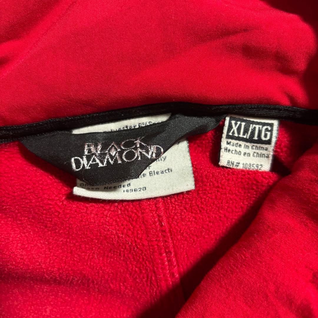 古着 90s〜 ブラックダイアモンド ソフトシェル ジャケット レッド フリース