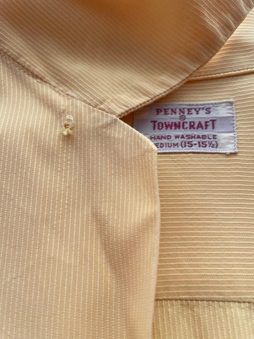 50's Towncraft Pennys レーヨンシャツ レモンイエロー