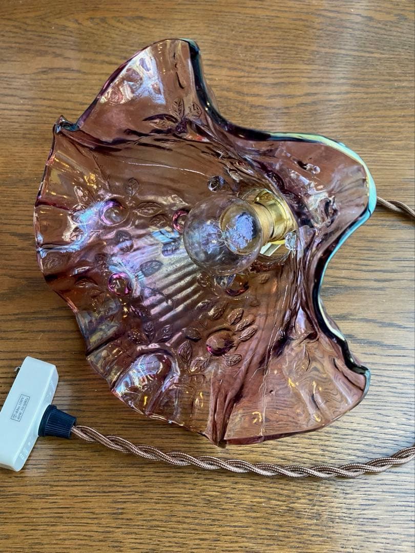 フェントン　ガラスランプシェードオパールセント　アンティーク