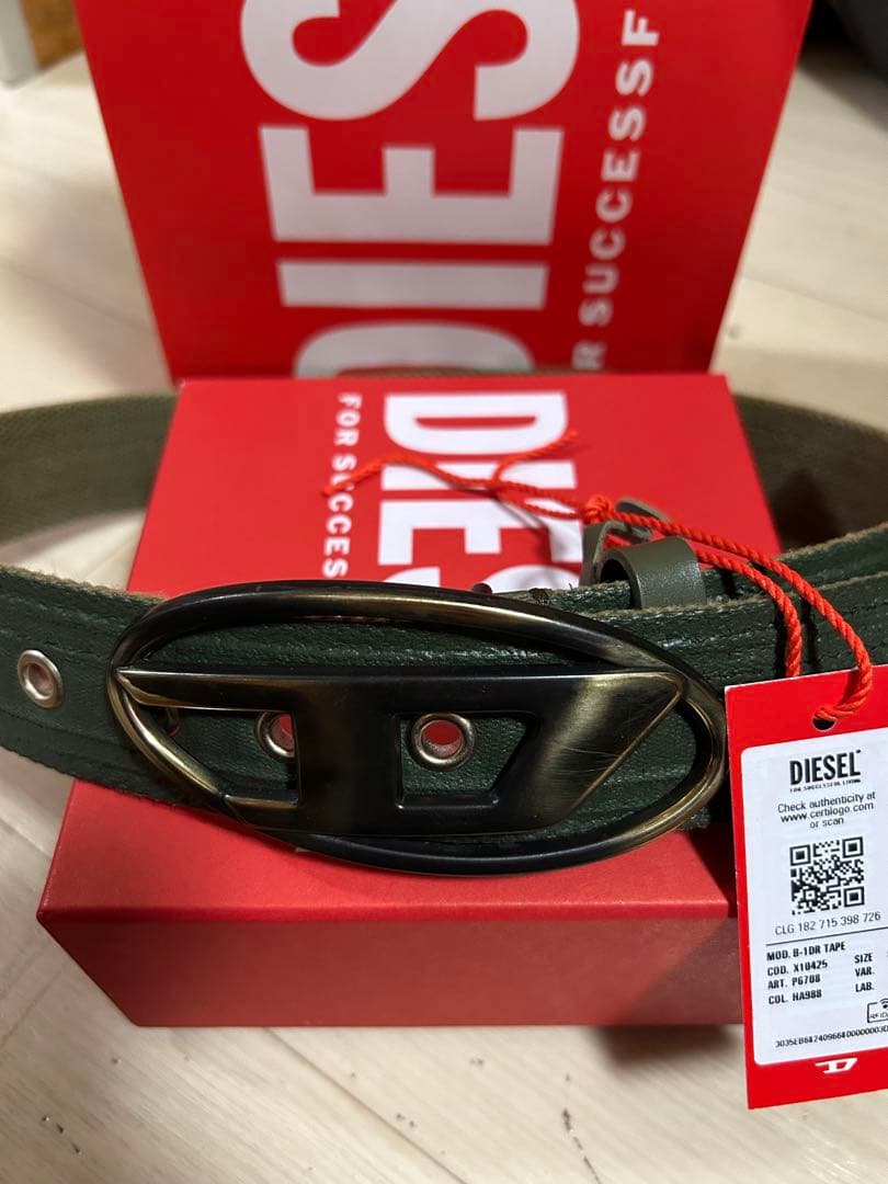 DIESEL ベルト カーキ