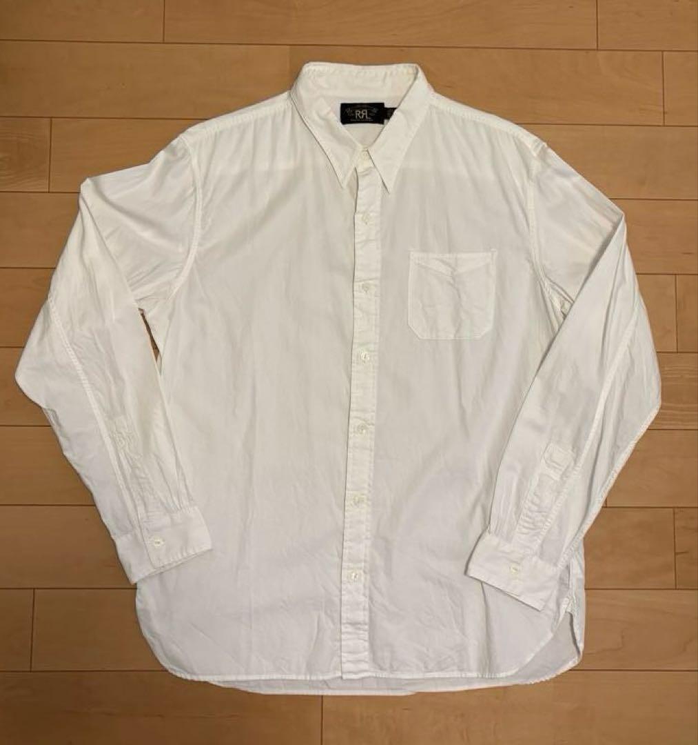 ダブルアールエル ツイル ワークシャツ　ホワイト　L