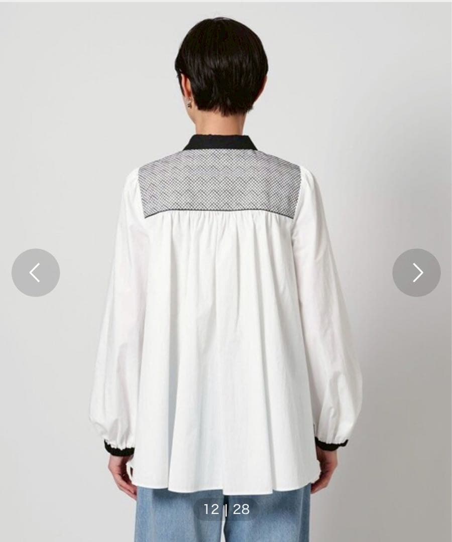 新品タグ付き　ユナイテッドアローズ　エンブロイダリー ロングスリーブ ブラウス