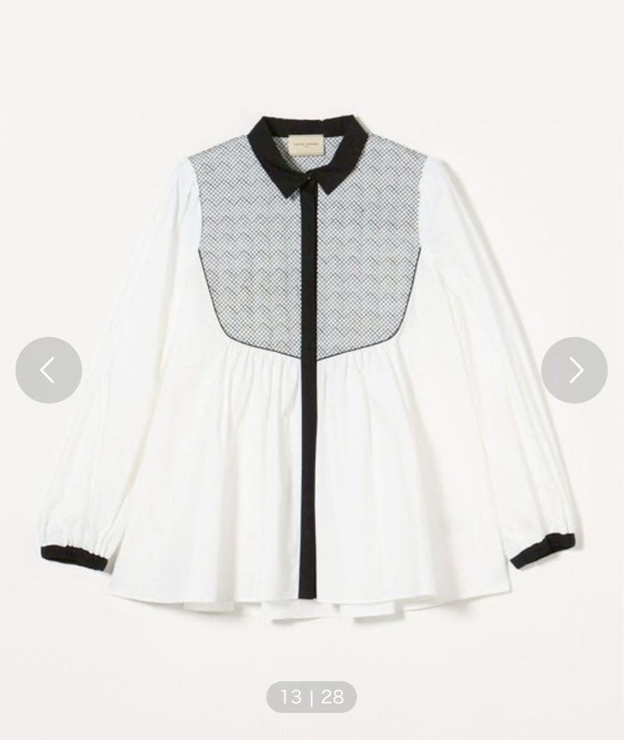 新品タグ付き　ユナイテッドアローズ　エンブロイダリー ロングスリーブ ブラウス