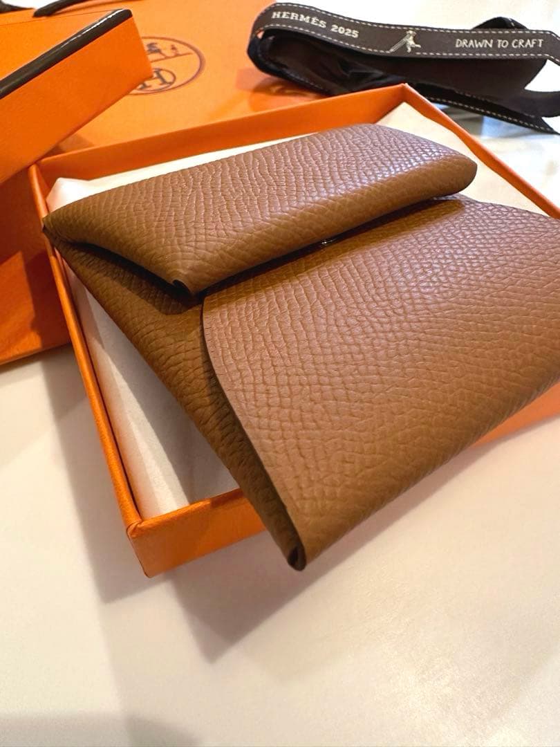 新品未使用 エルメス　バスティア　小銭入れ　ケース　ゴールド