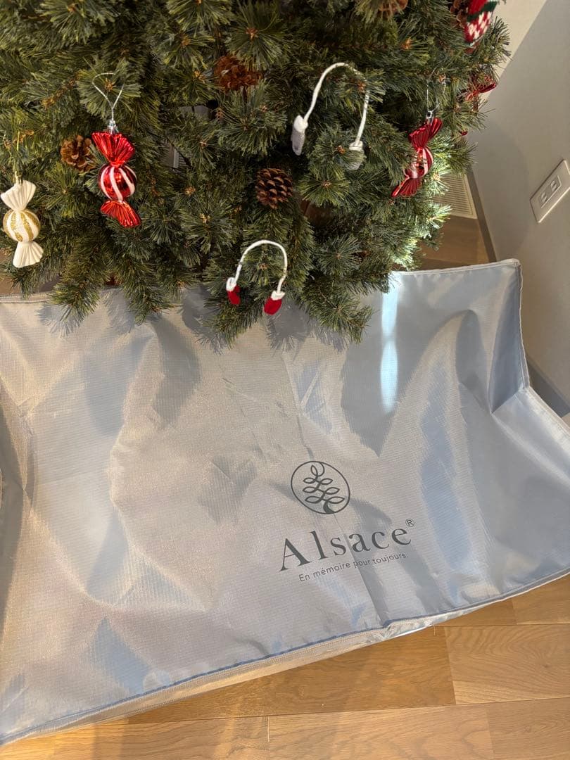アルザス　クリスマスツリー 180cm 収納袋、オーナメントセット