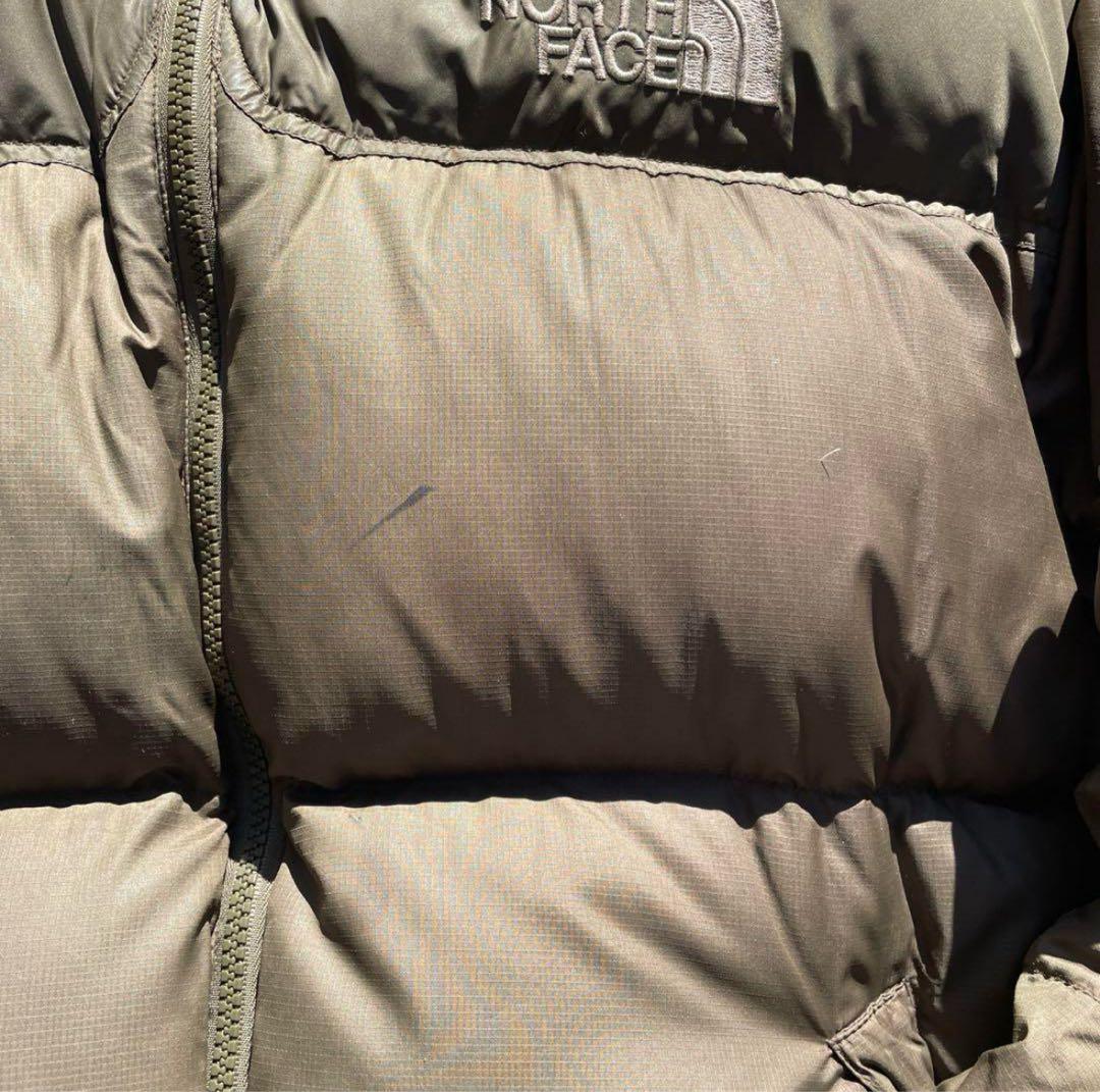 【希少！】美品！90s レトロヌプシ　センターロゴ　カーキ　M ノースフェイス