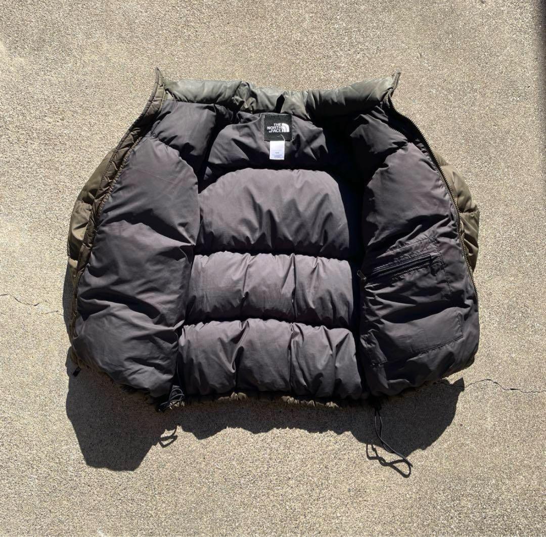 【希少！】美品！90s レトロヌプシ　センターロゴ　カーキ　M ノースフェイス