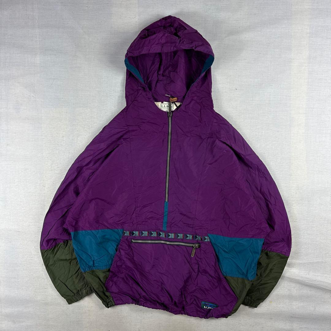 80s USA製 llbean アノラック ナイロンジャケット シンサレート L