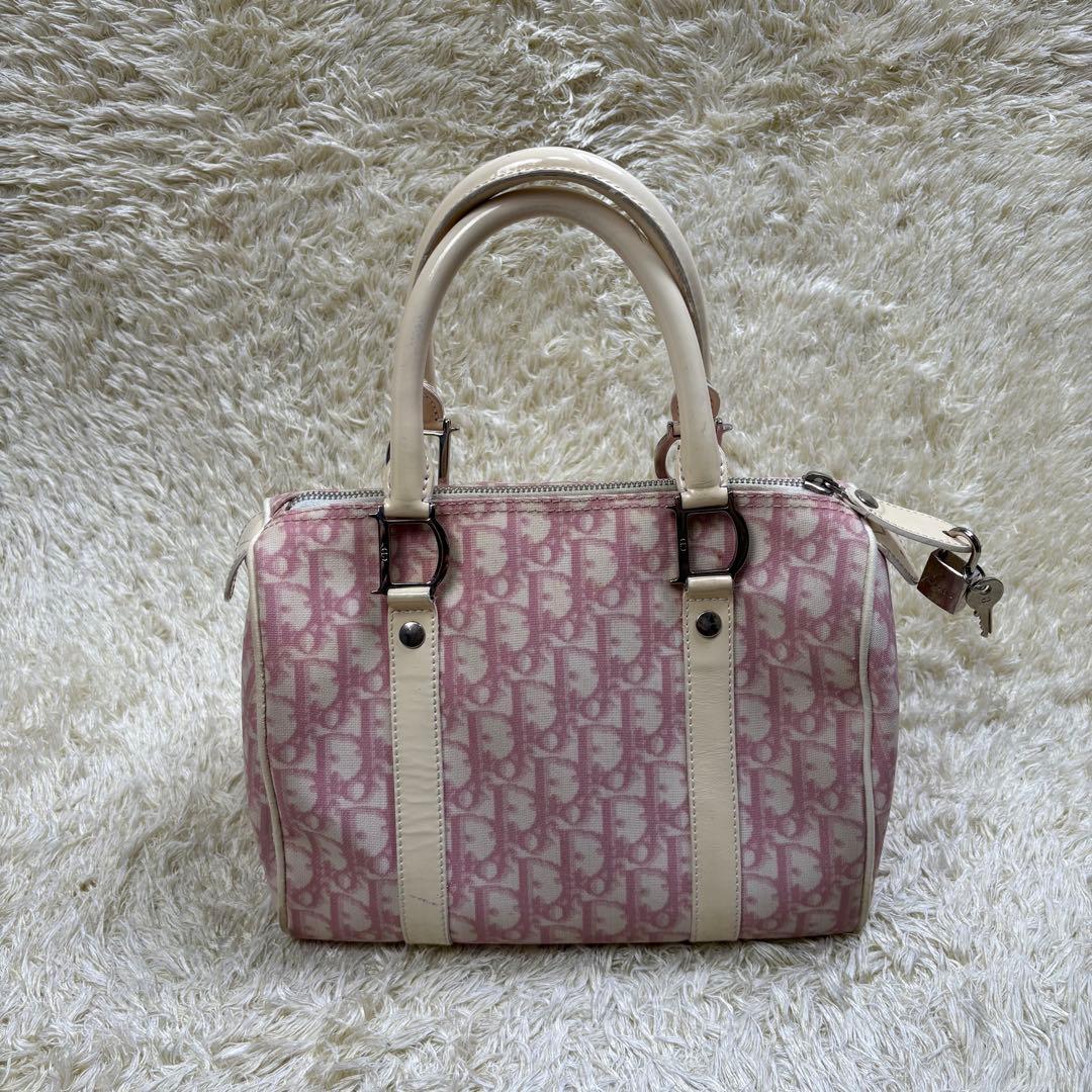 Dior トロッター　ミニボストン　pvcレザー 鍵カデナ付き
