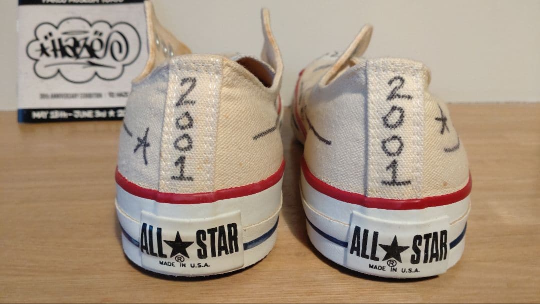 【超貴重】エリック・ヘイズ 直筆アート入り 米国製コンバース