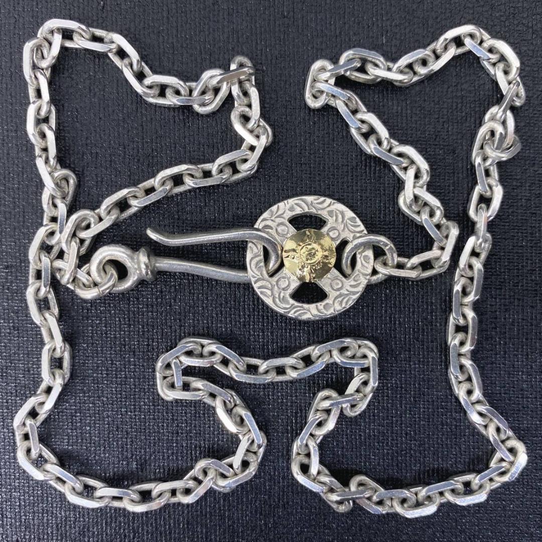 FIRST ARROW'S K18サンメタル ホイール フックチェーンネックレス