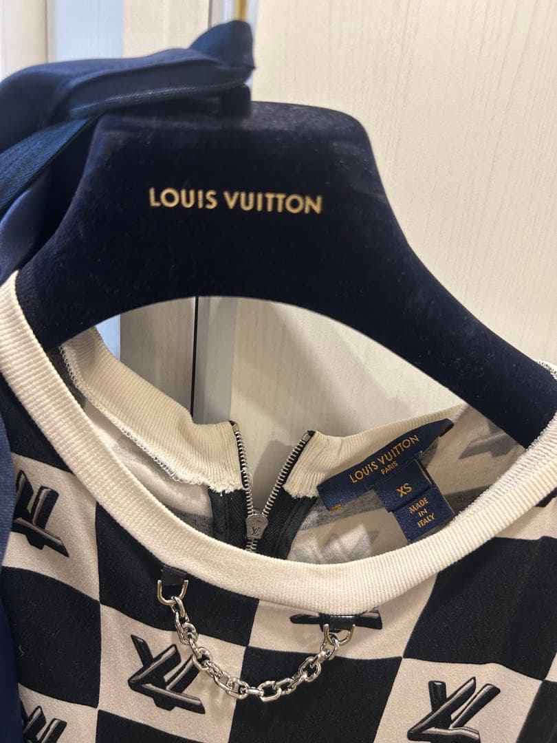 ルイヴィトン LVツイスト プリント バイマテリアル ドレス ワンピース