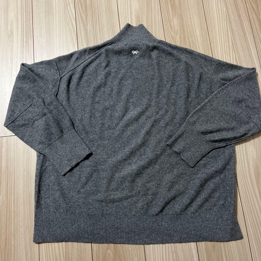 ユニクロ×ANYA HINDMARCH グレー ハイネックカシミヤセーターXL