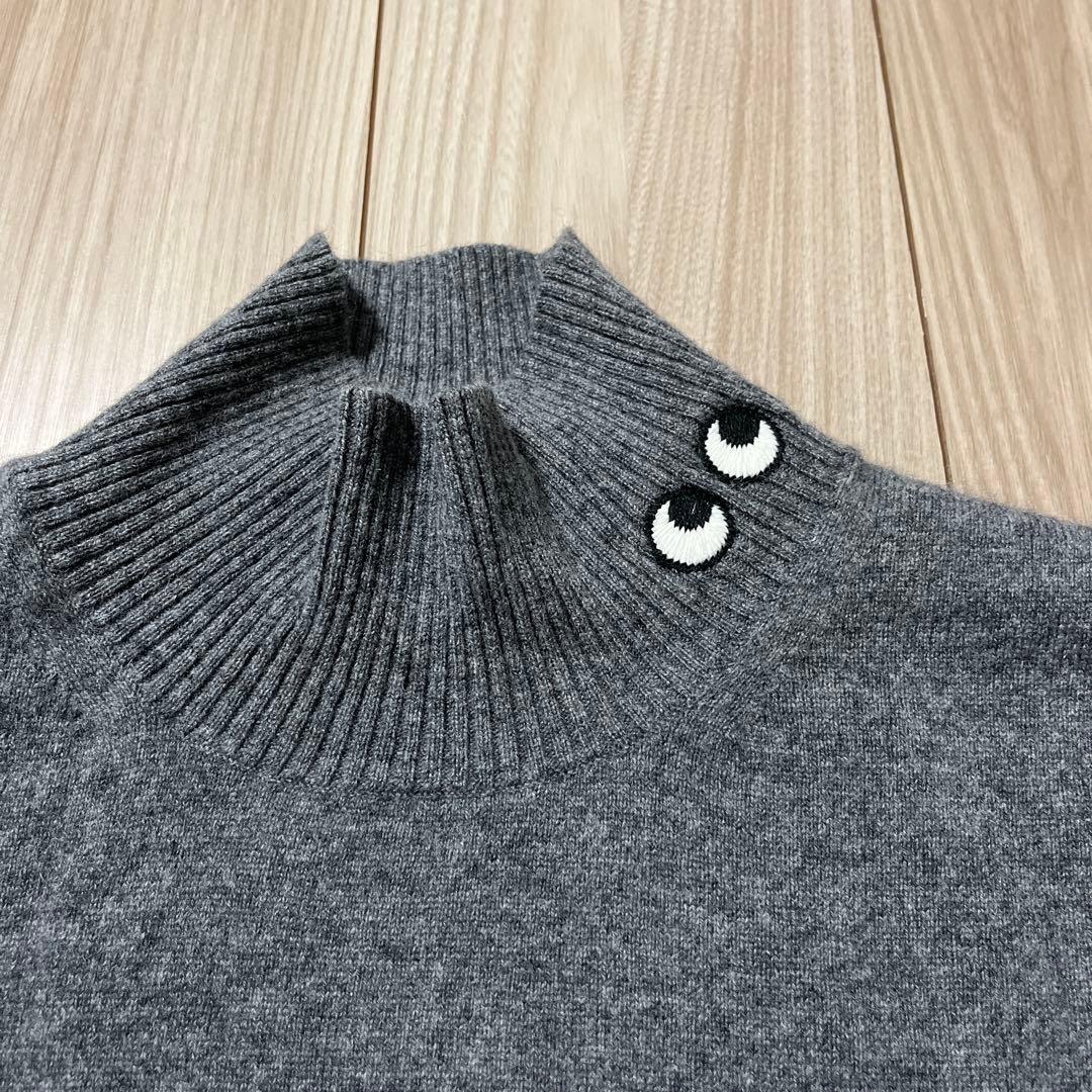 ユニクロ×ANYA HINDMARCH グレー ハイネックカシミヤセーターXL