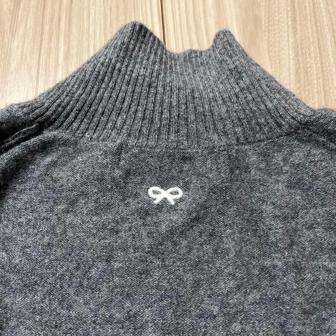 ユニクロ×ANYA HINDMARCH グレー ハイネックカシミヤセーターXL