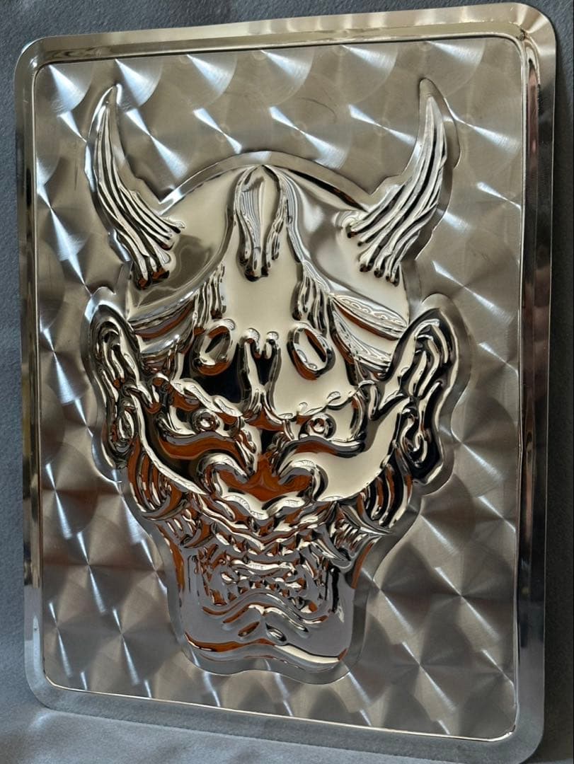 【般若・お面】商売繁盛 縁起物 ウロコ ステンレス 打出し デコトラ