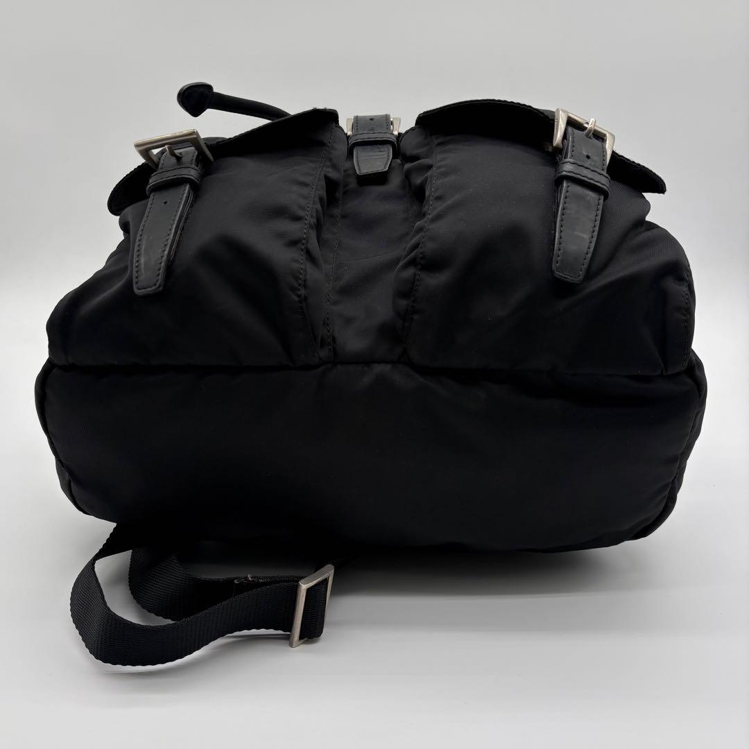 美品　PRADA プラダ リュック バックパック 三角ロゴ 巾着 ナイロン 黒