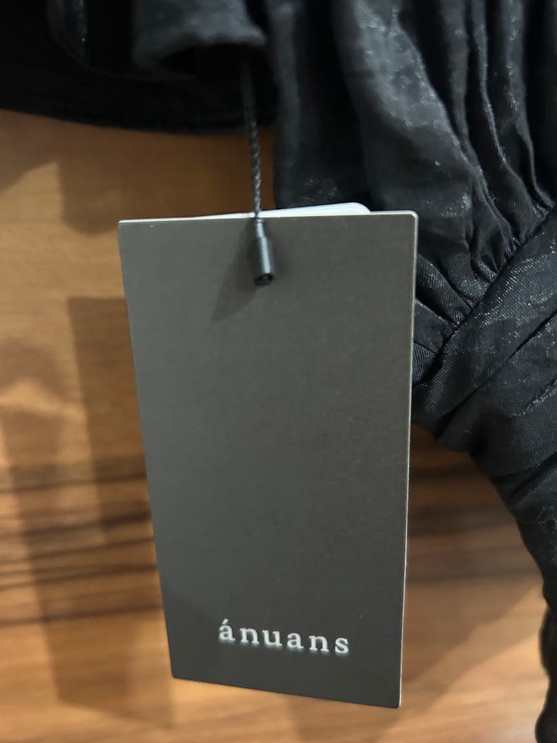 anuans ハイネックシアーボウタイブラウス　BLACK 新品 アニュアンス