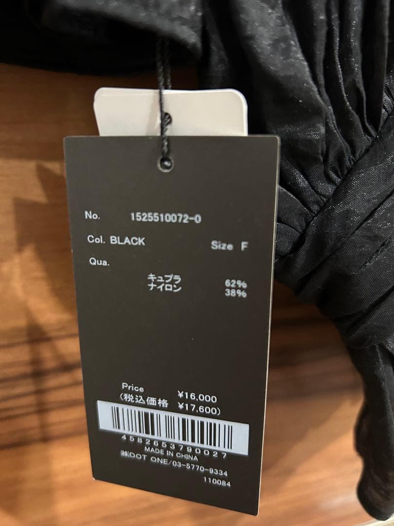 anuans ハイネックシアーボウタイブラウス　BLACK 新品 アニュアンス