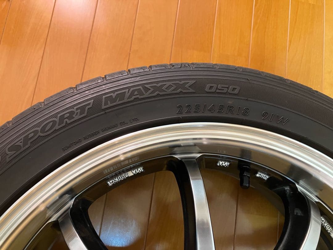 中K　美品WORK EMOTION D9R 18インチ タイヤ付　1本