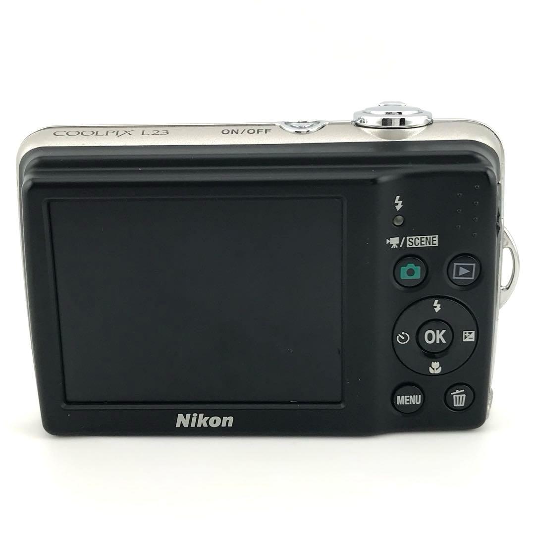 SDカード、リーダー付【動作確認済】Nikon COOLPIX L23 シルバー