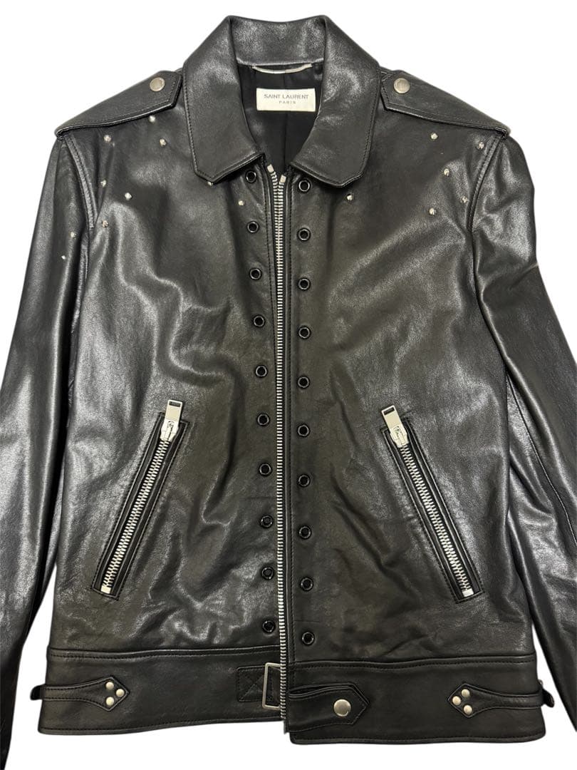 サンローラン　シングルライダース　レザージャケット 46 G-DRAGON着用