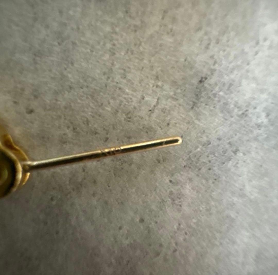 k18ゴールドフープピアス メンズ用