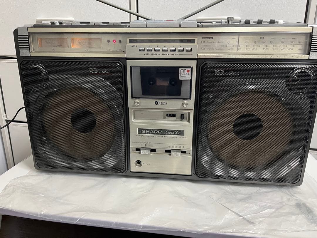 再生確認シャープ SHARP ラジオ付ステレオテープレコーダー GF-505SB