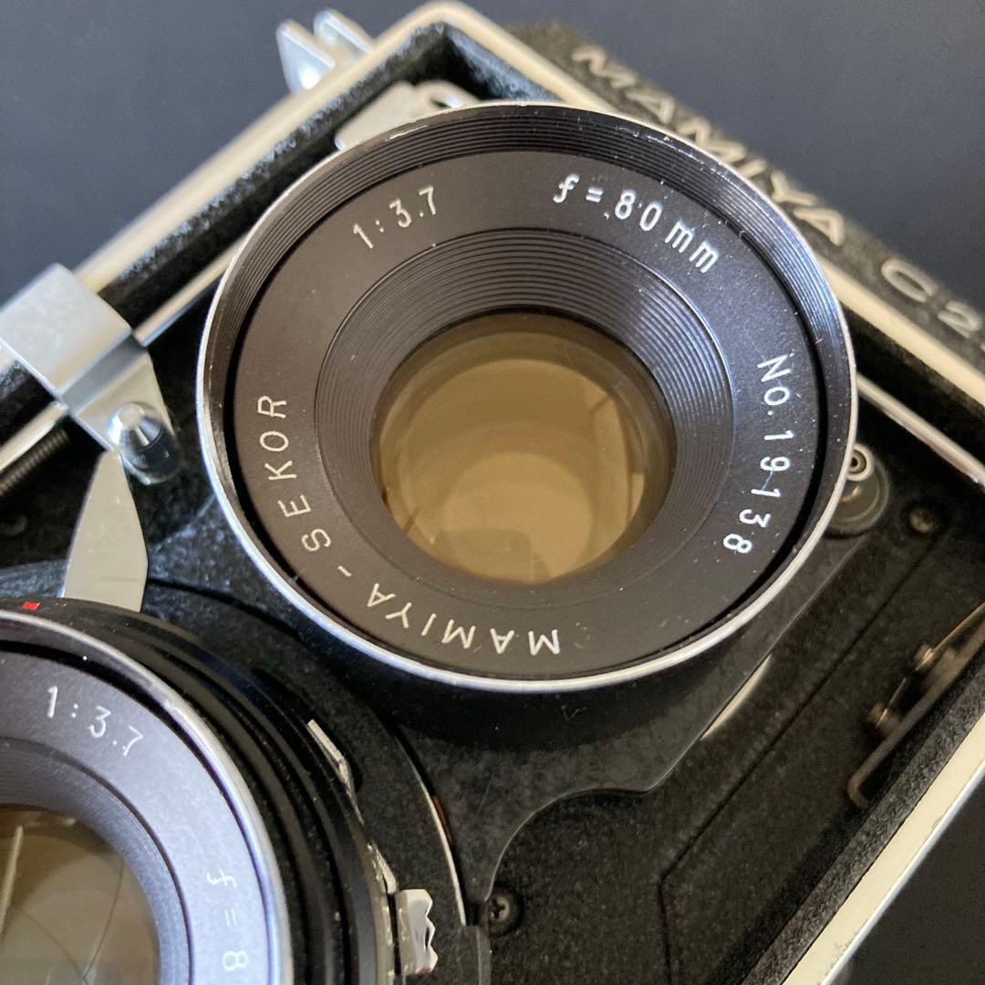 【美品】MAMIYA C220 80mm 3.7 マミヤ 二眼レフカメラ