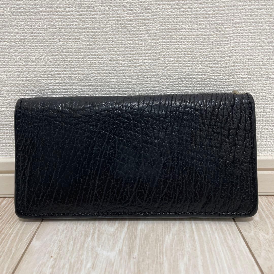 Dolce Vita 長財布 シャークスキン 鮫 レザー ブラック