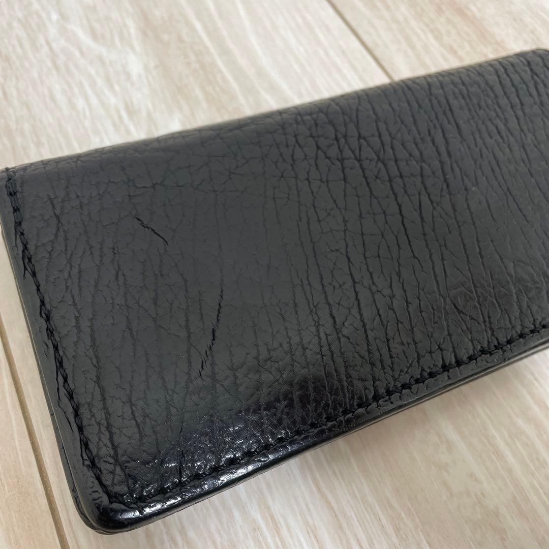 Dolce Vita 長財布 シャークスキン 鮫 レザー ブラック