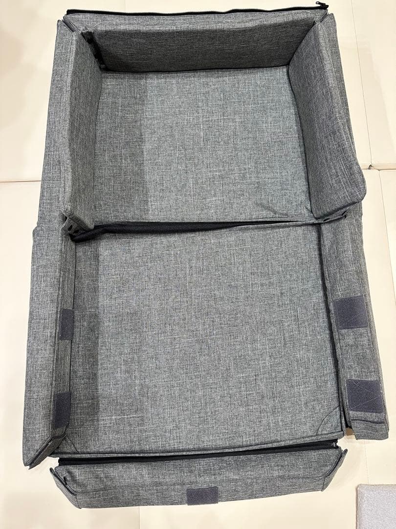 färskaファルスカ コンパクトベッドFree メランジグレー 敷きパット付き