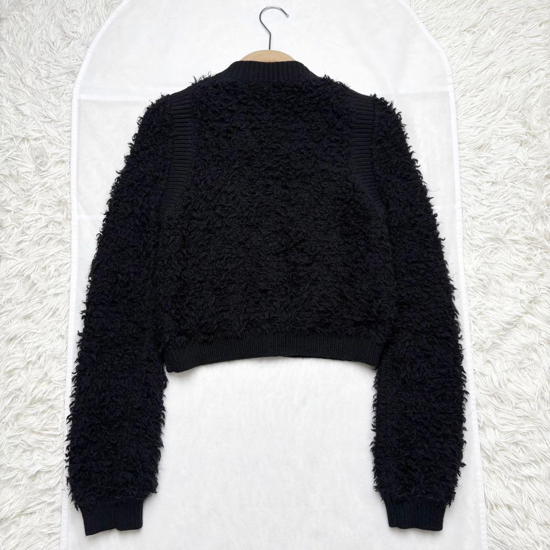 Chloé 25SS モヘア カシミヤ混 クロップド丈 カーディガン 金ボタン