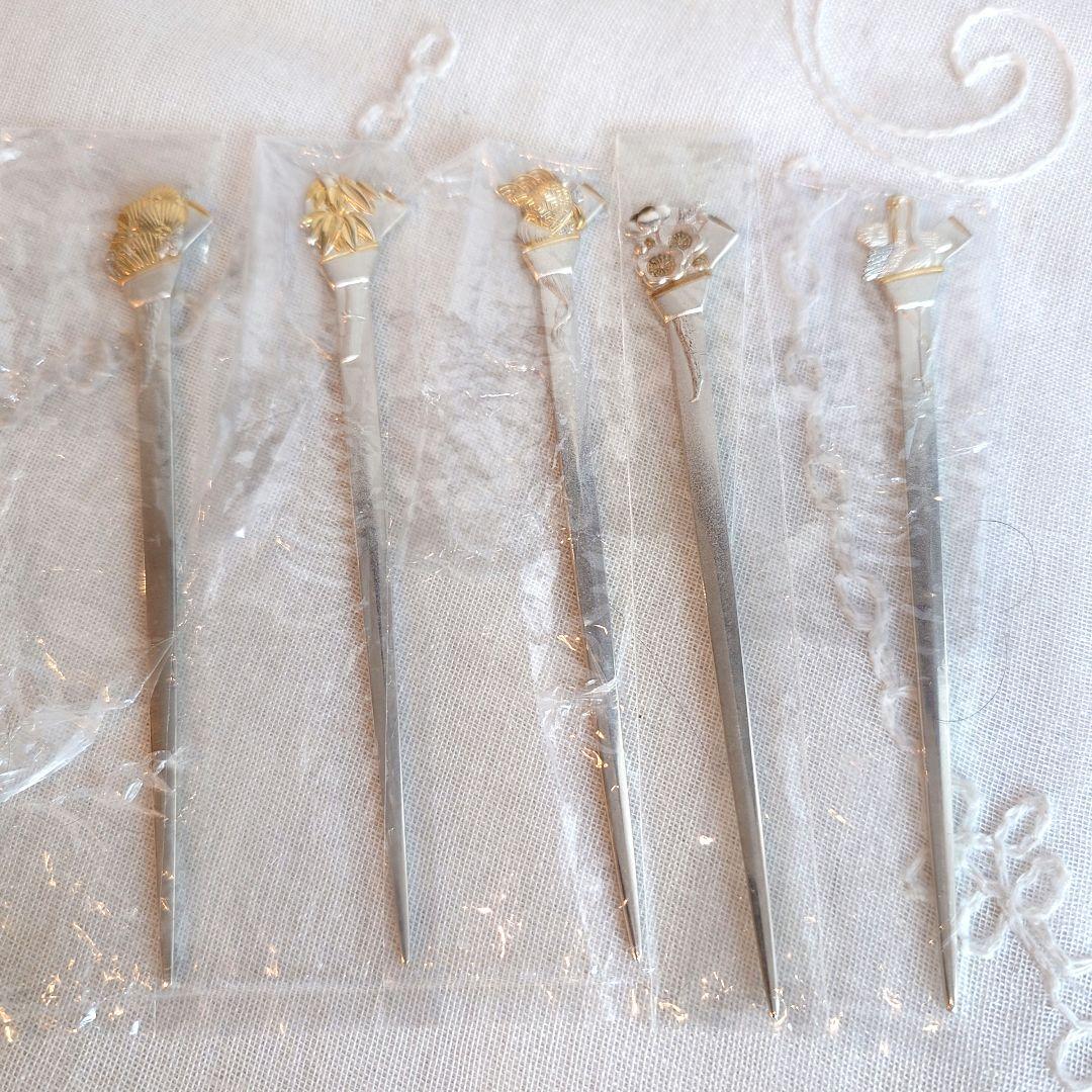 菓子楊枝　純銀製　シルバー925　5本組　28.9g　スターリングシルバー
