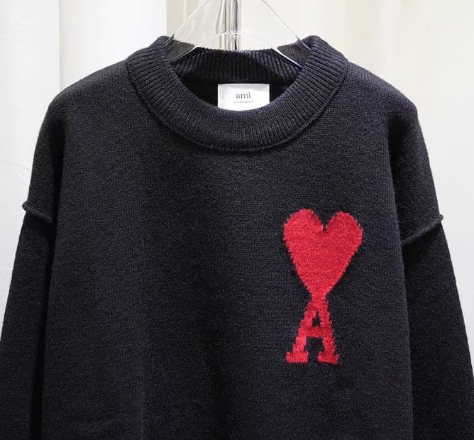 新品 アミパリス Amiparis ブラック ニットセーター L 男女兼用