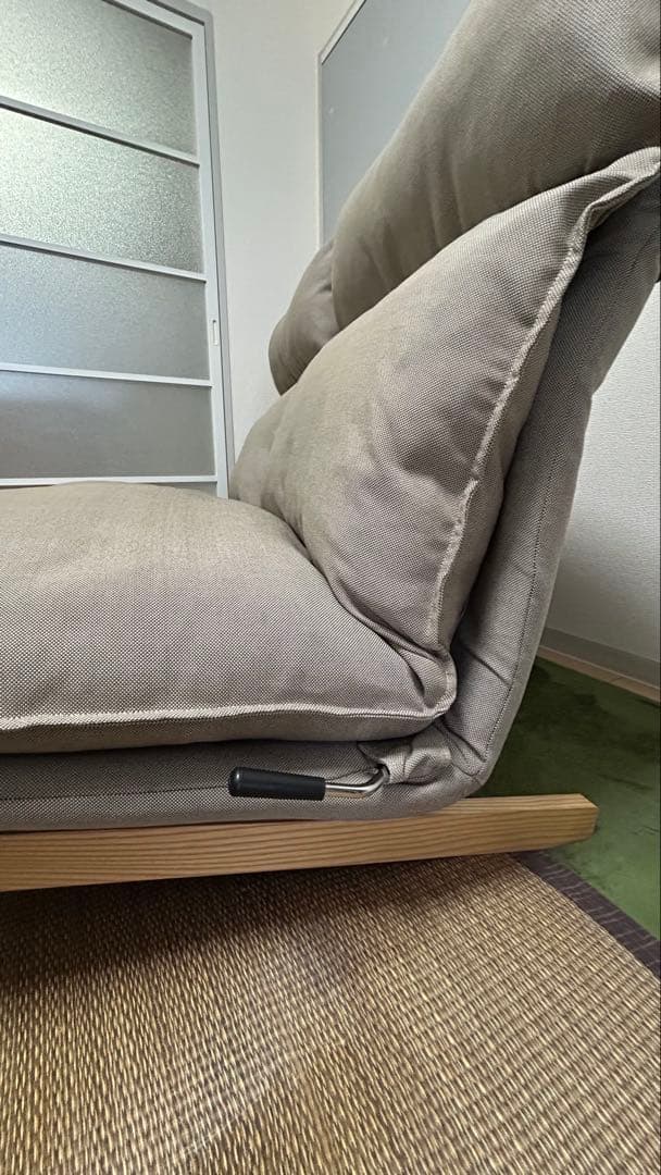 無印良品（MUJI）ハイバックリクライニングソファ 2人掛け グレーベージュ