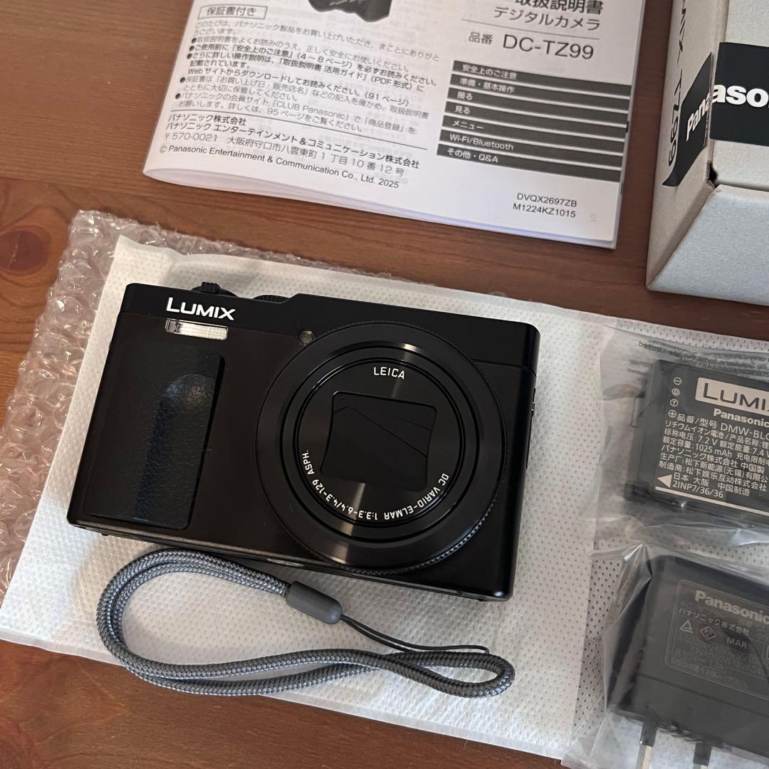 【美品】Panasonic LUMIX DC-TZ99 ブラック2025/5購入