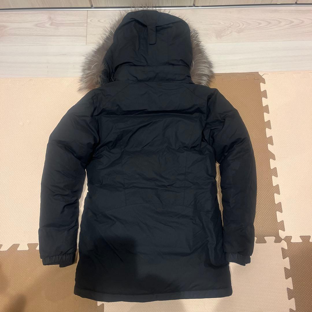 海外限定mont-bell ファー付きロングダウンジャケット Sサイズ 黒